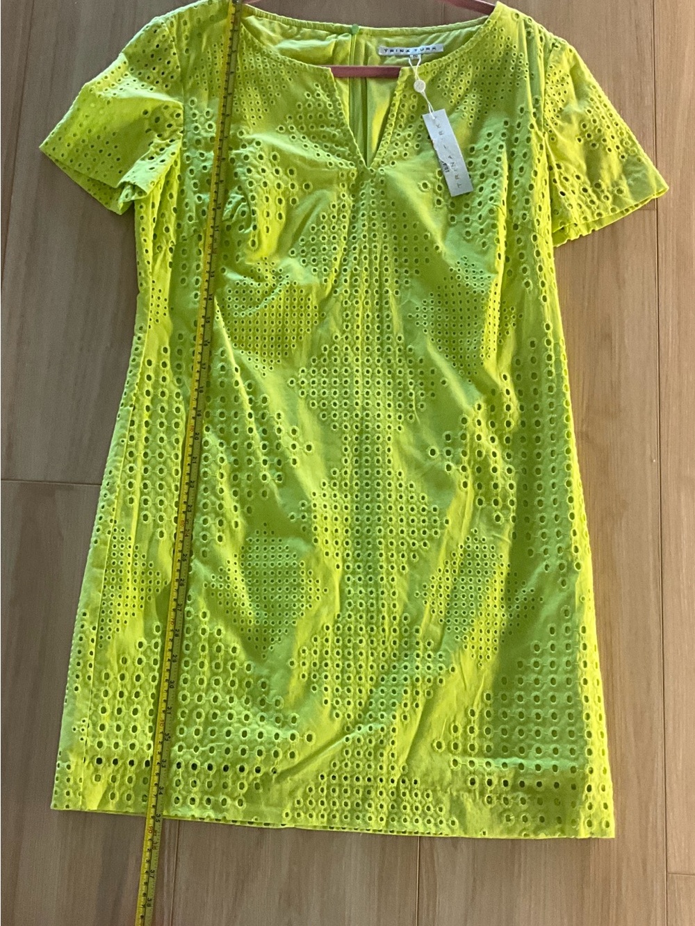 Trina Turk Lime Green Eyelet Dress - Picture 11 of 11